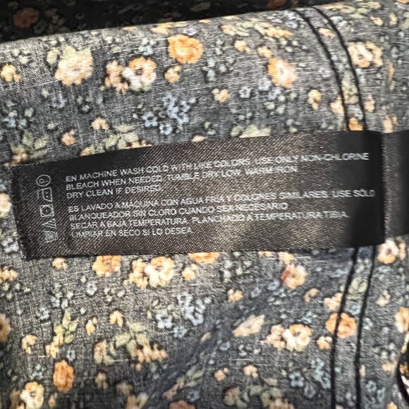 Denim & Flower Floral 100% Cotton Short-Sleeve Button-Up SZ Lrg - Picture 14 of 16